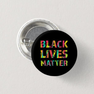 Badge Rond 2,50 Cm Peinture sur la matière de la vie noire 01 Prenon