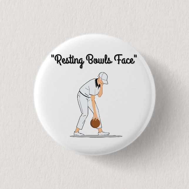Badge Rond 2,50 Cm Pelouse Bowls : Repose des Bowls Face (Devant)