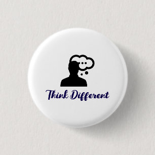 Badge Rond 2,50 Cm Pensez à différents styles de Slogan