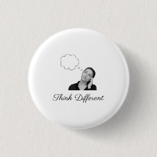 Badge Rond 2,50 Cm Pensez à un autre Slogan
