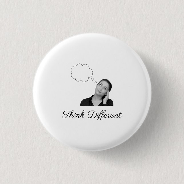 Badge Rond 2,50 Cm Pensez à un autre Slogan (Devant)