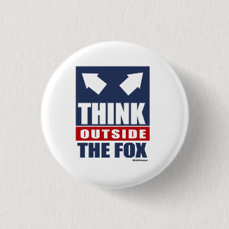 Badge Rond 2,50 Cm Pensez en dehors du renard
