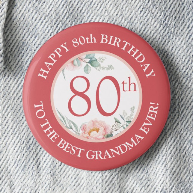 Badge Rond 2,50 Cm Peony personnalisées Anniversaire Pin (Créateur téléchargé)