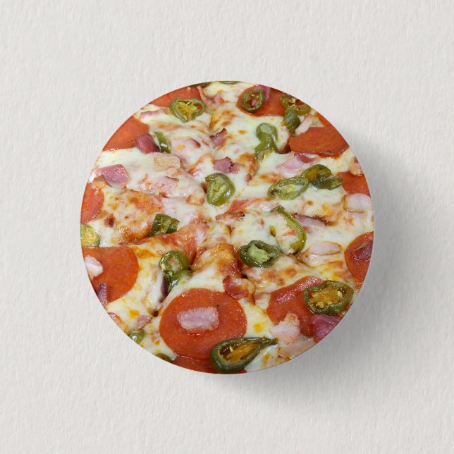 Badge Rond 2,50 Cm Pepperoni Pizza (Devant)