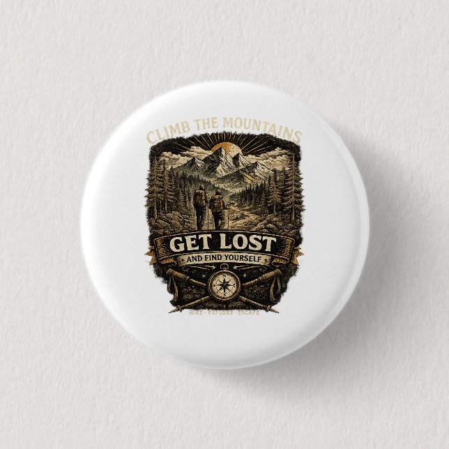 Badge Rond 2,50 Cm Perdez-Vous Et Trouvez-Vous (Devant)