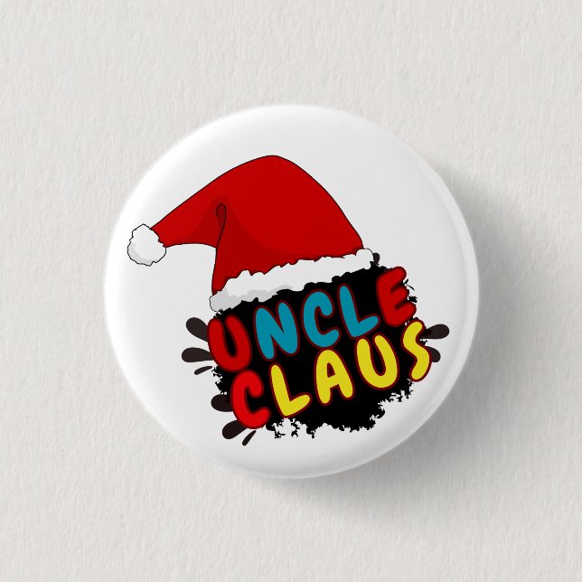 Badge Rond 2,50 Cm père de noël claus (Devant)