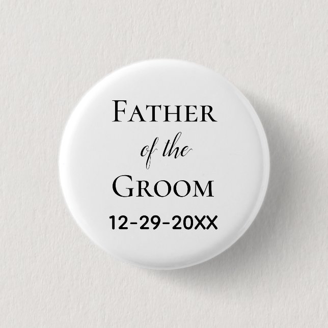 Badge Rond 2,50 Cm Père du marié Mariage  (Devant)