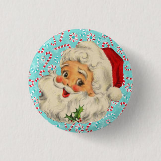 Badge Rond 2,50 Cm Père Noël avec menthe poivrée