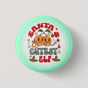 Badge Rond 2,50 Cm Père Noël Cutest Elf Sublimation-80881