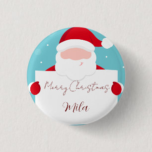 Badge Rond 2,50 Cm Père Noël, doux Noël