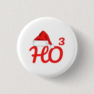 Badge Rond 2,50 Cm Père Noël Ho Christmas