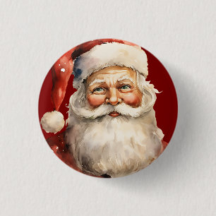 Badge Rond 2,50 Cm Père Noël Noël rétro Christmas