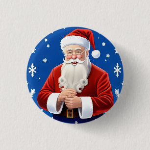 Badge Rond 2,50 Cm Père Noël Souriant