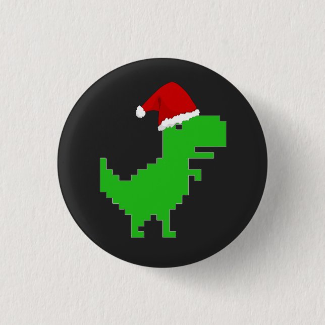 Badge Rond 2,50 Cm père Noël trex (Devant)