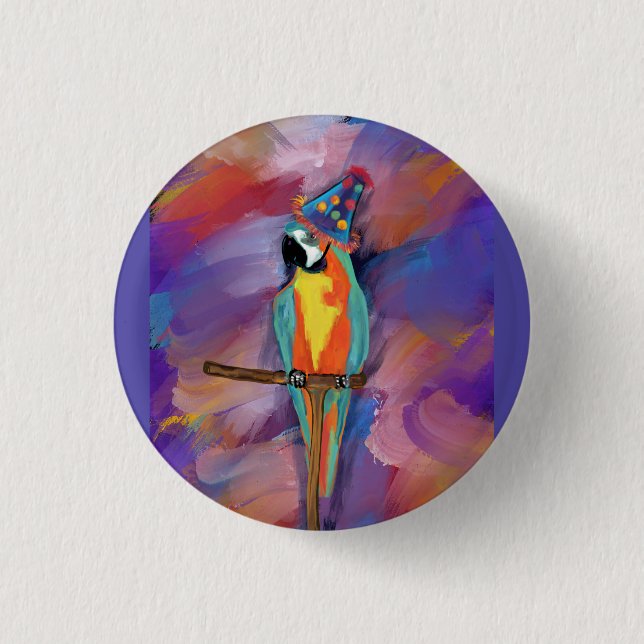 Badge Rond 2,50 Cm perroquet (Devant)