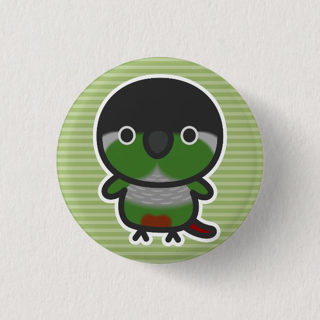 Badge Rond 2,50 Cm Perruche à joues vertes / Normal (Devant)