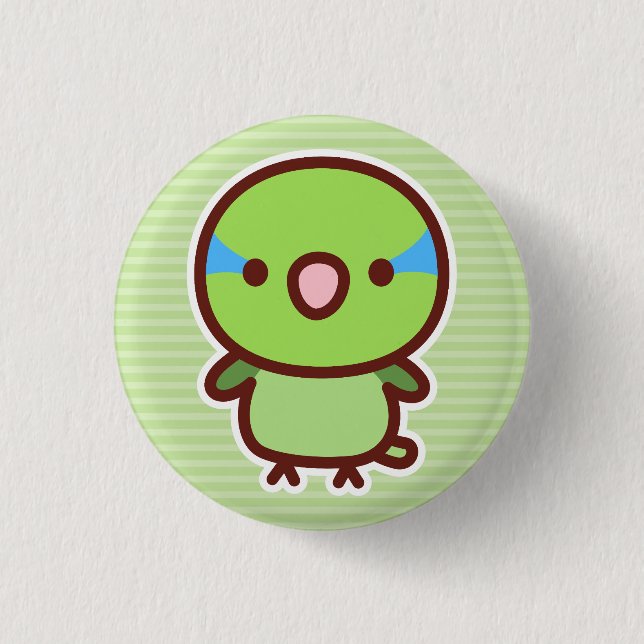 Badge Rond 2,50 Cm Perruche océanique mâle normal (Devant)