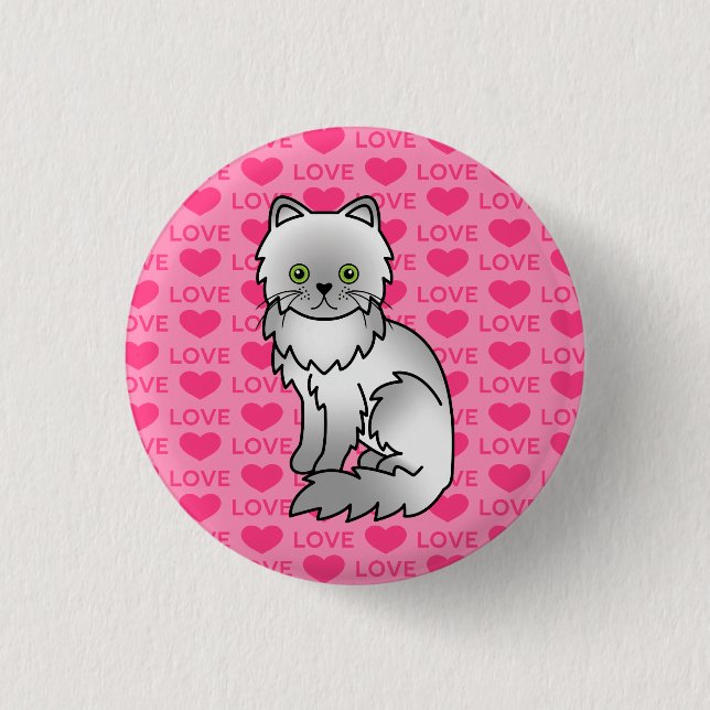 Badge Rond 2,50 Cm Persan chinchilla (Devant)