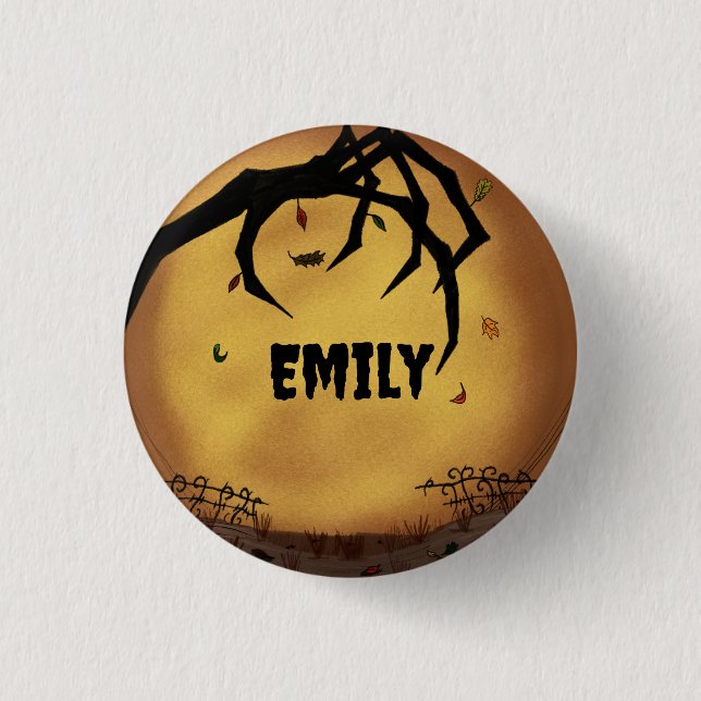 Badge Rond 2,50 Cm Personalized Spooky Hand Emo (Devant)