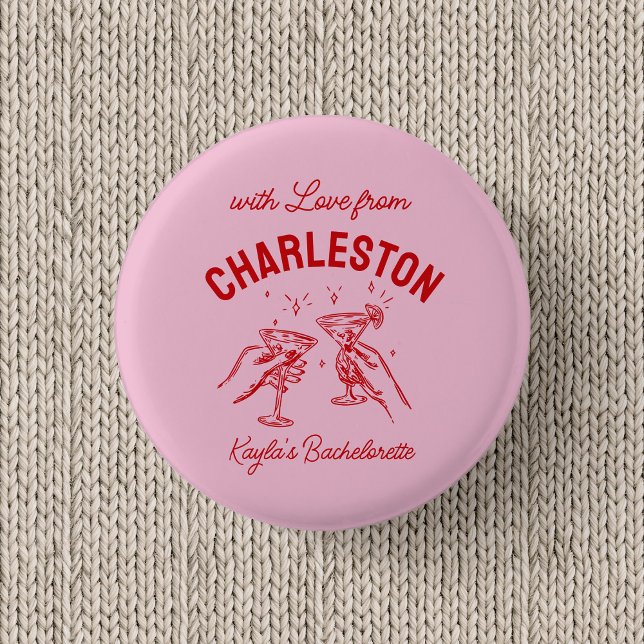 Badge Rond 2,50 Cm Personnalisé avec amour de destination Bachelorett (Créateur téléchargé)