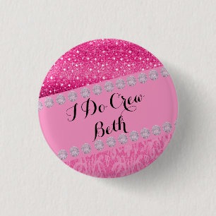 Badge Rond 2,50 Cm Personnalisé épousant Bridemaid je sers d'équip