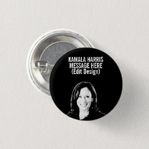 Badge Rond 2,50 Cm Personnalisé Kamala Harris