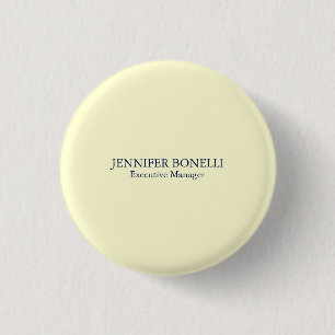 Badge Rond 2,50 Cm Personnalisé minimaliste ajoutez votre nom couleur