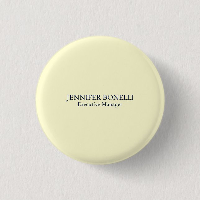 Badge Rond 2,50 Cm Personnalisé minimaliste ajoutez votre nom couleur (Devant)