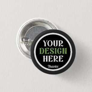 Badge Rond 2,50 Cm personnalisé, unique, élégant et minimaliste bisou