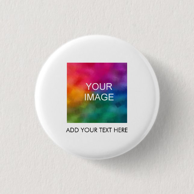 Badge Rond 2,50 Cm Personnaliser Ajouter Votre Texte Image Photo Logo (Devant)