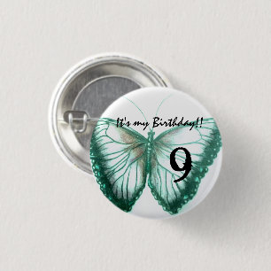 Badge Rond 2,50 Cm Personnaliser Butterfly Button C'est mon anniversa