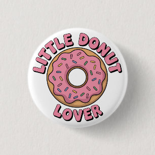 Badge Rond 2,50 Cm Petit Amoureux de Donut Enfant