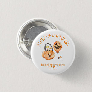 Badge Rond 2,50 Cm petit bol halloween orange baby shower mignon