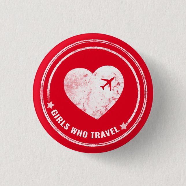 Badge Rond 2,50 Cm Petit bouton de GWT (rouge) (Devant)