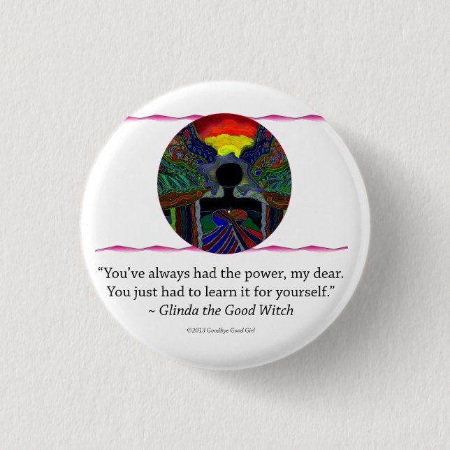 Badge Rond 2,50 Cm Petit bouton - Glinda (Devant)