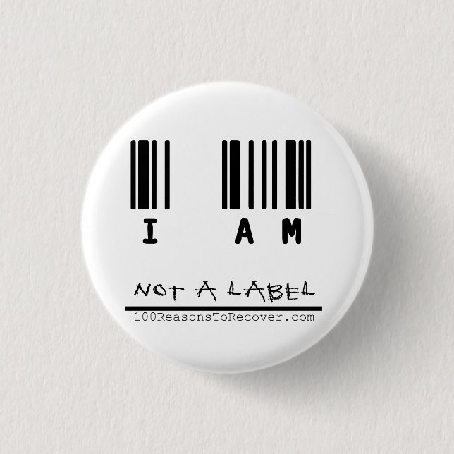Badge Rond 2,50 Cm Petit bouton - "pas un étiquette " (Devant)