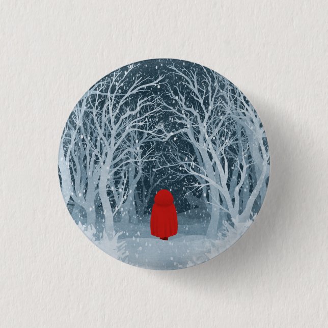 Badge Rond 2,50 Cm Petit Chaperon Rouge (Devant)