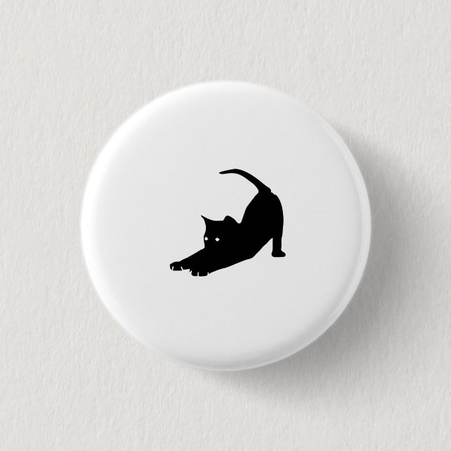 Badge Rond 2,50 Cm Petit chat noir (Devant)