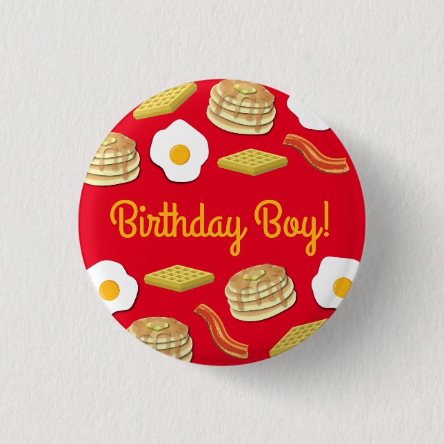 Badge Rond 2,50 Cm Petit déjeuner Brunch Fête d'anniversaire Enfants (Devant)