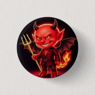 Badge Rond 2,50 Cm Petit Diable effronté