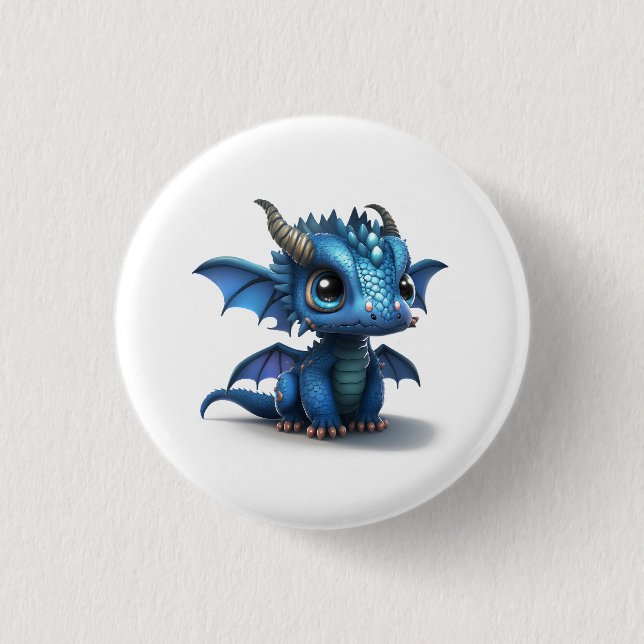 Badge Rond 2,50 Cm Petit Dragon (Devant)