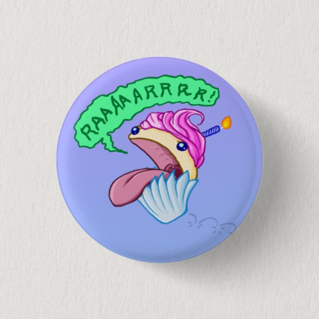 Badge Rond 2,50 Cm Petit gâteau de carnivore (Devant)