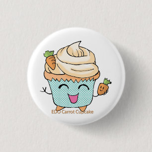 Badge Rond 2,50 Cm Petit gâteau de carotte d'EDO