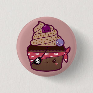 Badge Rond 2,50 Cm Petit gâteau de pirate
