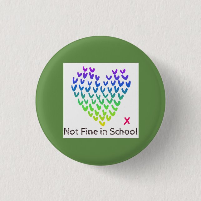 Badge Rond 2,50 Cm Petit insigne de NFIS (vert) (Devant)