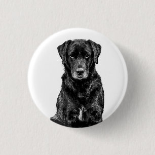 Badge Rond 2,50 Cm Petit Labrador Chien noir Chien Chien Chien Chien