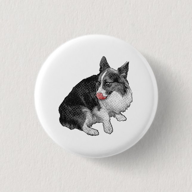 Badge Rond 2,50 Cm Petit Lick, Gros Oreilles (Devant)
