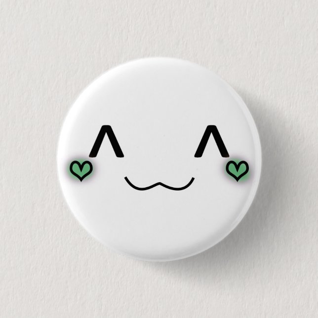 Badge Rond 2,50 Cm petit vert mignon de goupille (Devant)