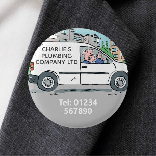 Badge Rond 2,50 Cm Petite entreprise avec nom sur la société Van Butt