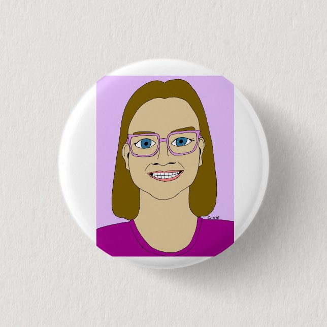 Badge Rond 2,50 Cm petite fille (Devant)